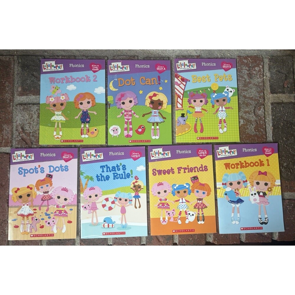 Lalaloopsy Phonics Book Set Scholastic Lot of 7 Early Readers & Workbooks